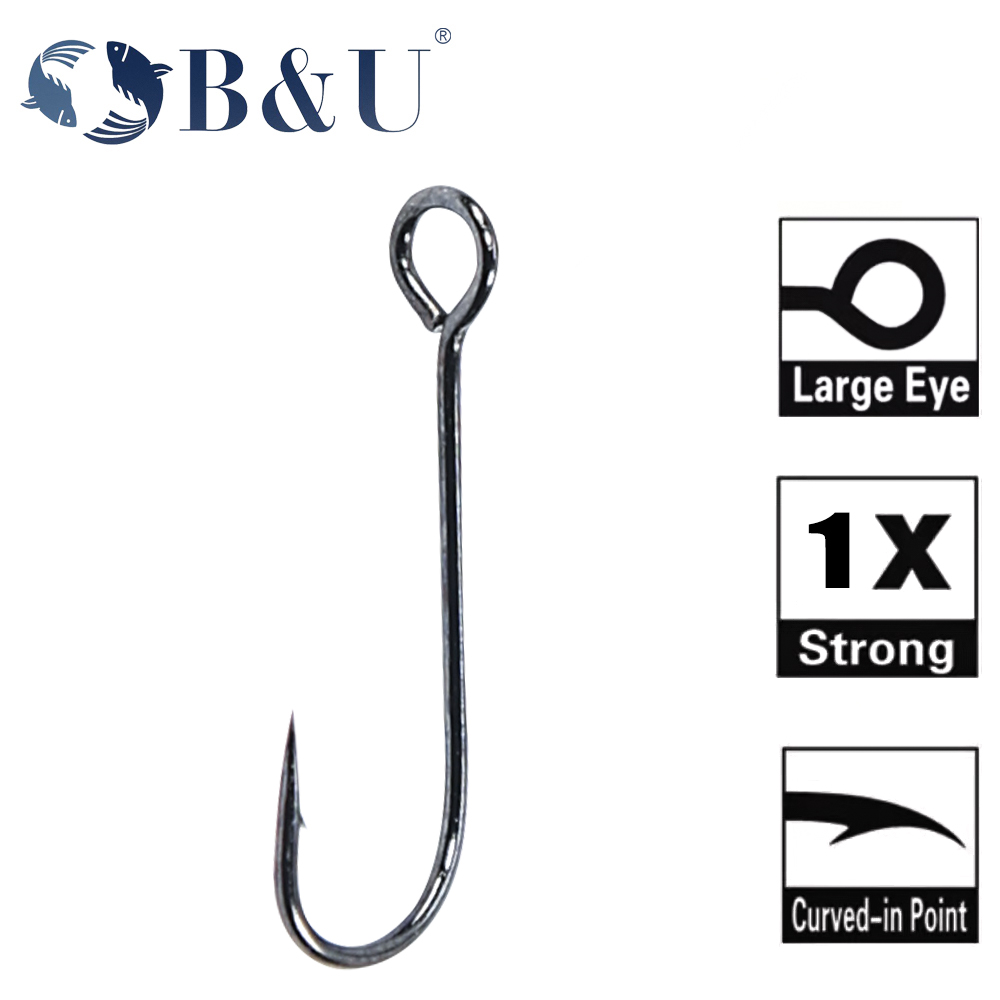 Fishing Hook Offset - B&U 20 stuks Vishaak Grote Ogen