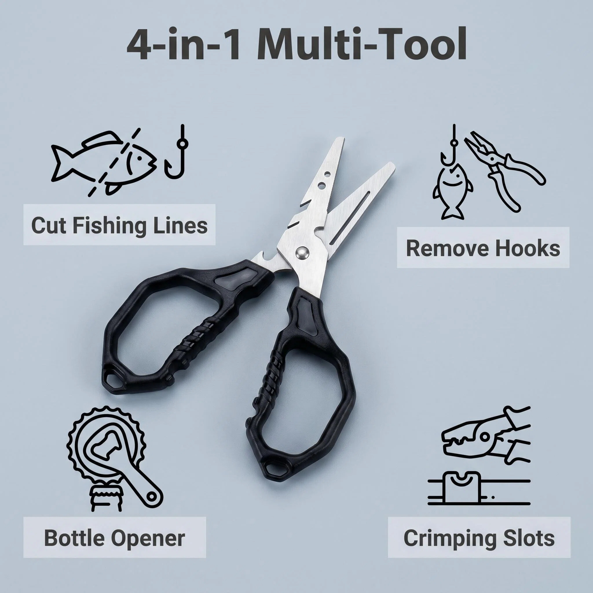 Multifunctionele visschaar van - Fishing Hook Remover recensie en prijs