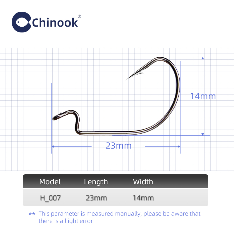 Chinook 20 stks Brede worm Tex - Fishing Hook Offset recensie en prijs