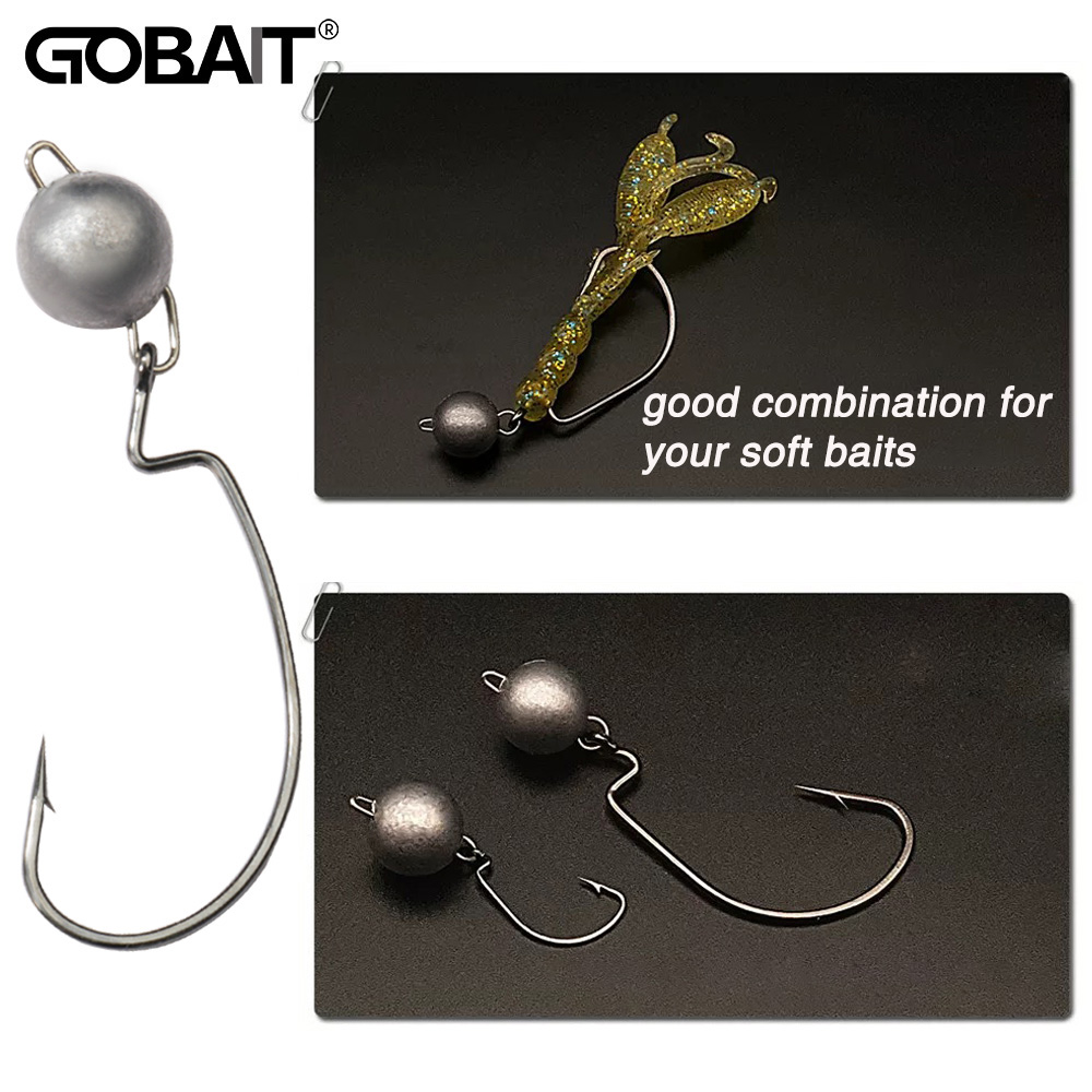 5 stks Metalen Jig Head Worm H - Fishing Hook Offset recensie en prijs